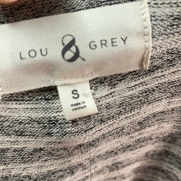 Lou & Grey‎ V-Neck Striped Sweater Dress Womens Small Tunic Casual Soft Relaxed - Picture 2 of 16